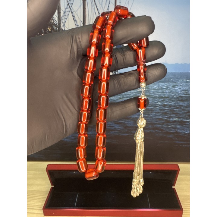 tasarım-tespih-alpaka-sıkma-püskül-tesbih-altın-rodaj-portakal-hamur-ateş-kehribar