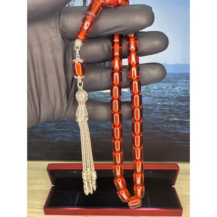 tasarım-tespih-alpaka-sıkma-püskül-tesbih-altın-rodaj-portakal-hamur-ateş-kehribar