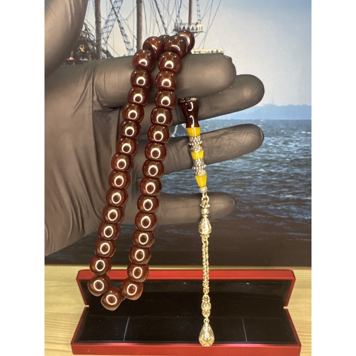 nakkaş-imame-sıkma-kehribar-tesbih-tespih-alpaka-püsküllü-püskül