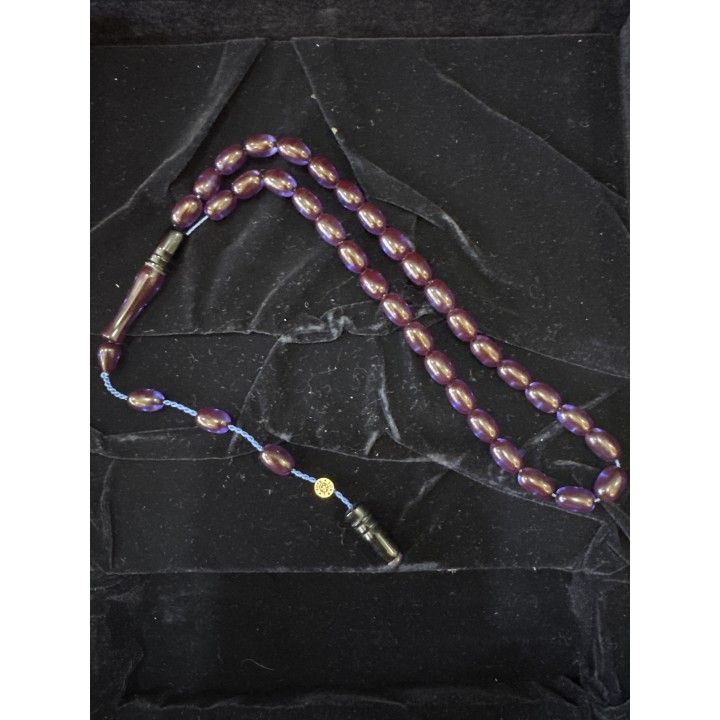 şükrü-baba-usta-imzalı-lacivert-ateş-kehribar-tesbih