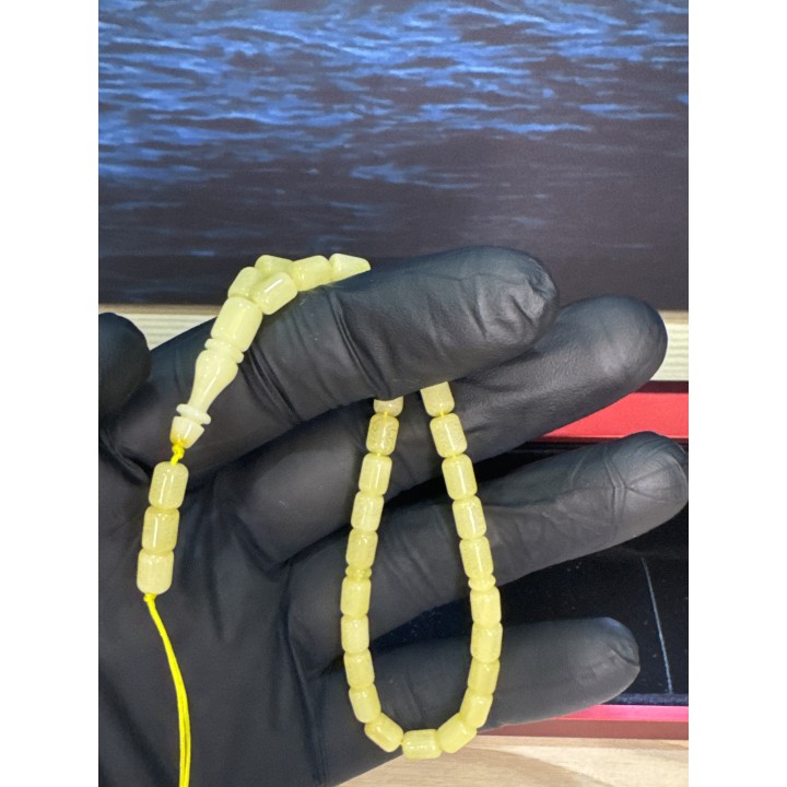 tasarım-tespih-alpaka-sıkma-püskül-tesbih-altın-rodaj-portakal-hamur-lacivert-sikke-usta-imzalı-damla-kaya-beyaz-hamur-bilekboy