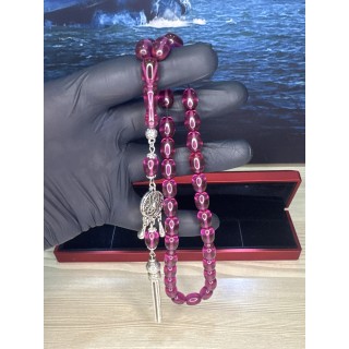 tasarım-tespih-alpaka-sıkma-püskül-tesbih-altın-rodaj-portakal-hamur-lacivert-sikke-usta-imzalı-aykırı-renk-pembe